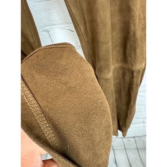 MAX STUDIO camel brown faux suede stretch leggings pants S - Picture 5 of 7